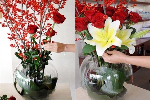 Cách cắm hoa ly đơn giản ngày Tết đẹp để trang trí phòng khách đem ...