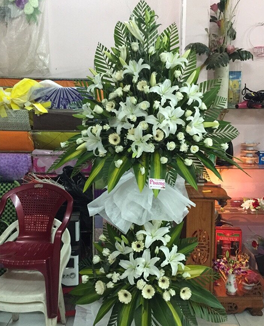 Dịch vụ đặt hoa chia buồn giá rẻ nhất tại Ninh Thuận, chỉ từ 299k